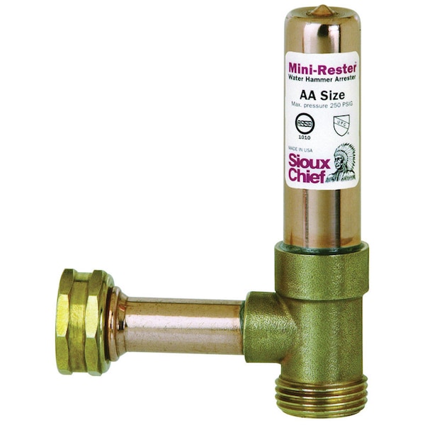 Sioux Chief Sioux Chief MiniRester 3/4 in. FHT in. X 3/4 in. D MHT in. Copper Water Hammer Arrester 1 pk 660-H - main